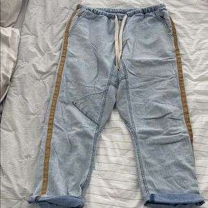 Authentic FreeCity light denim draw string pants